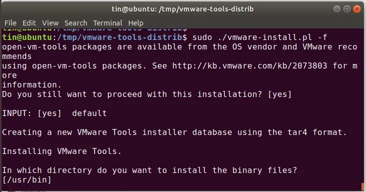 Vmware установка linux