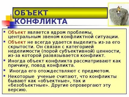 Предметом конфликта является