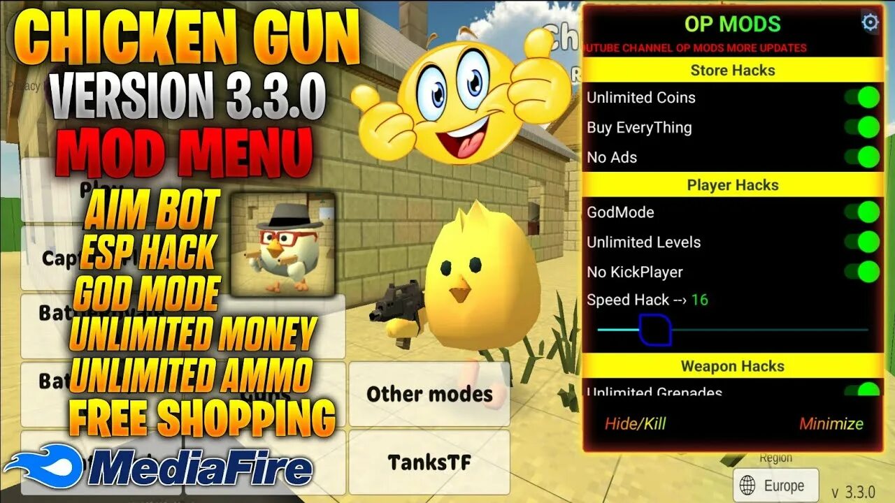 Mod menu chicken gun 3.1. Mod menu chicken gun 3.1