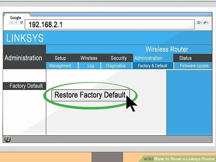 Restore factory keys