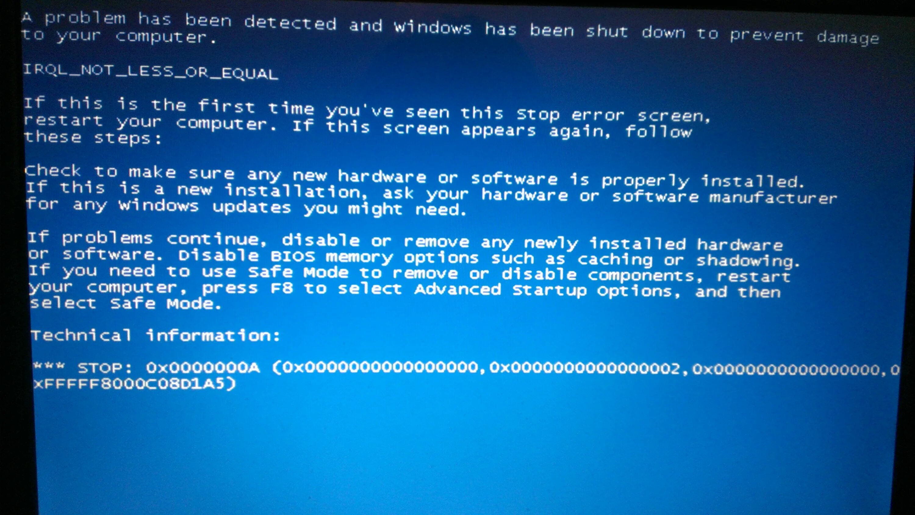 Error stop