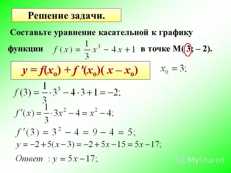 Y 4x в точке x 1