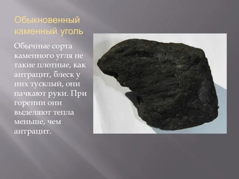 Каменный уголь. Антрацит уголь. Описание угля. Сорта угля. Особенности каменного угля