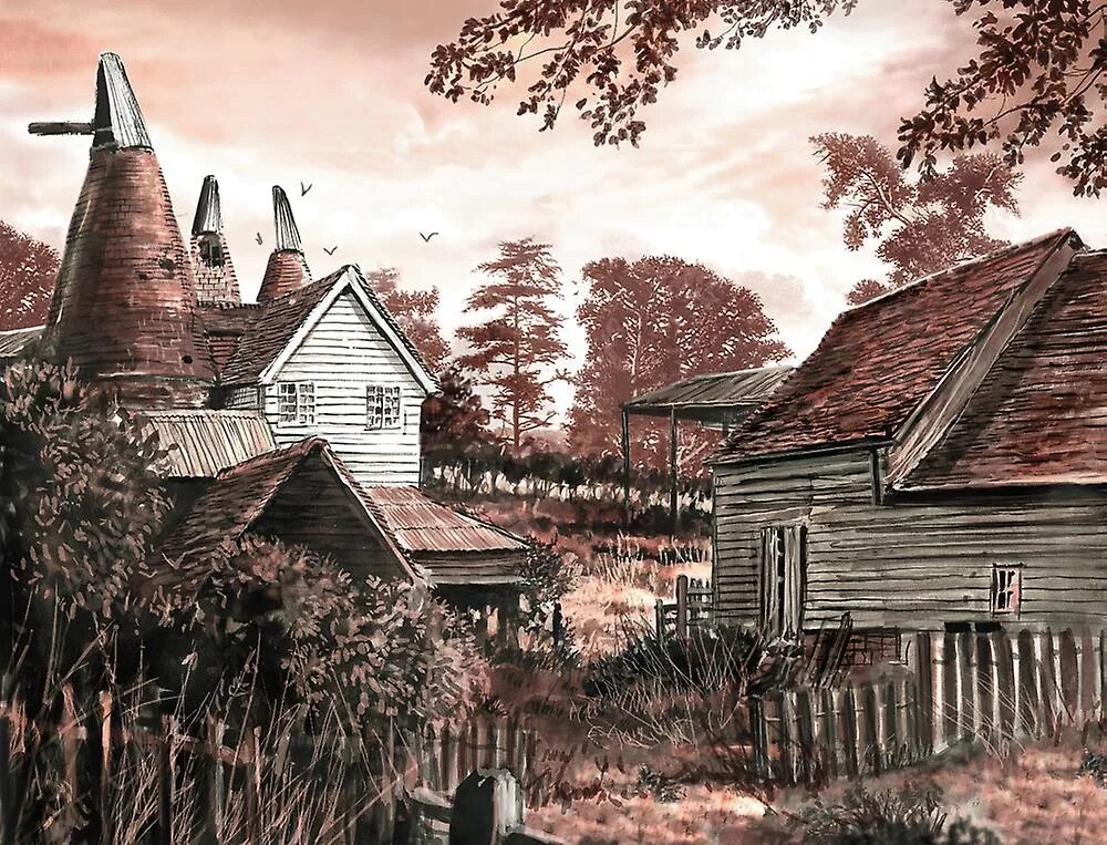 Quiet village. Художник Стив Крисп. Художник Стив Крисп магазин. Английский художник Steve crisp картина деревня. Стив Крисп (1951 - 1978).