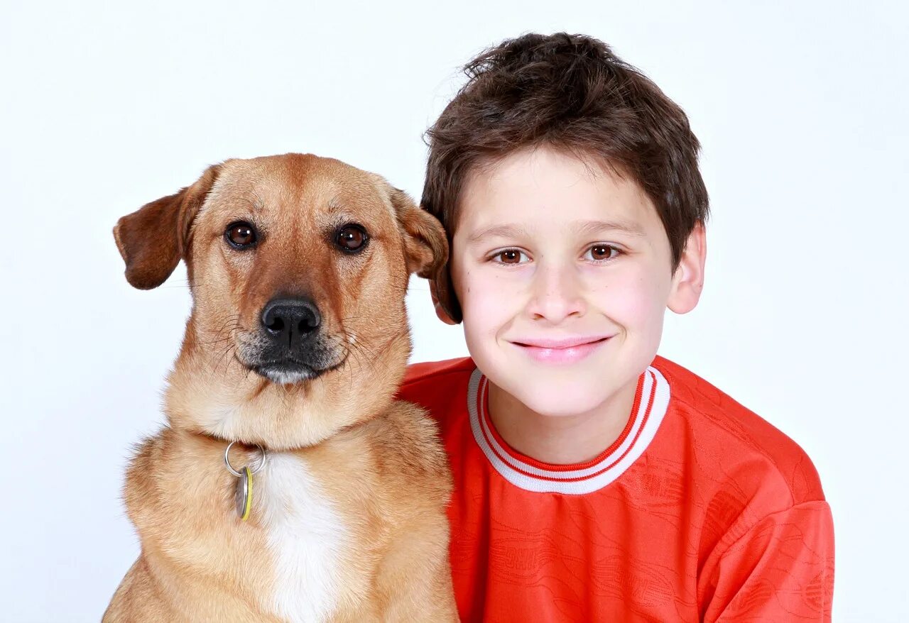 Люди с домашними животными. Мальчик с собакой. Собака для детей. Подросток с собакой. Безопасное животное для ребенка