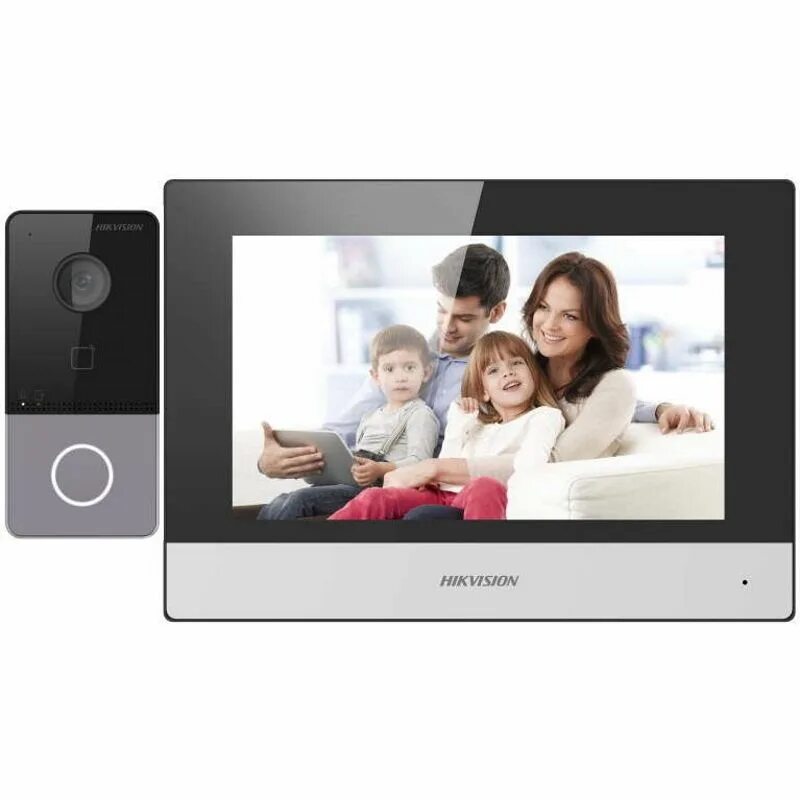 Kis603 p c. Hikvision ds-kis603-p. домофон hikvision ds-kis603-p. 7&quot; ip-видеодомофон ds-kh6320-te1. видеодомофон hikvision ds-kis203t.