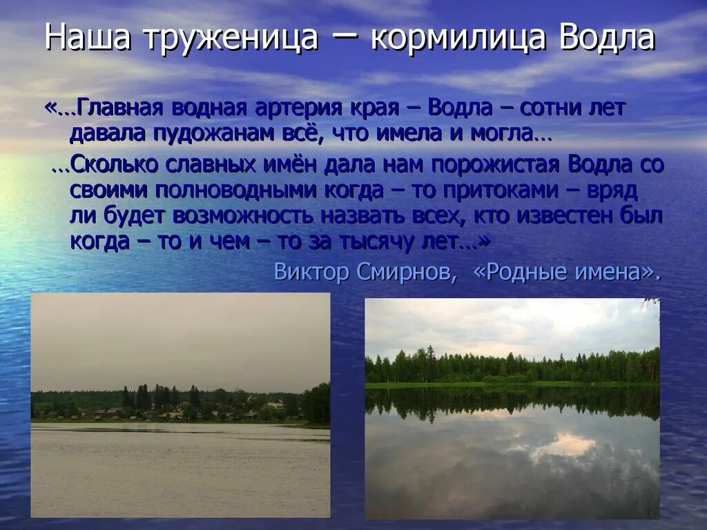 Сообщение о реке Водле. Водные артерии нашего края. Река кормилица. Водная артерия.