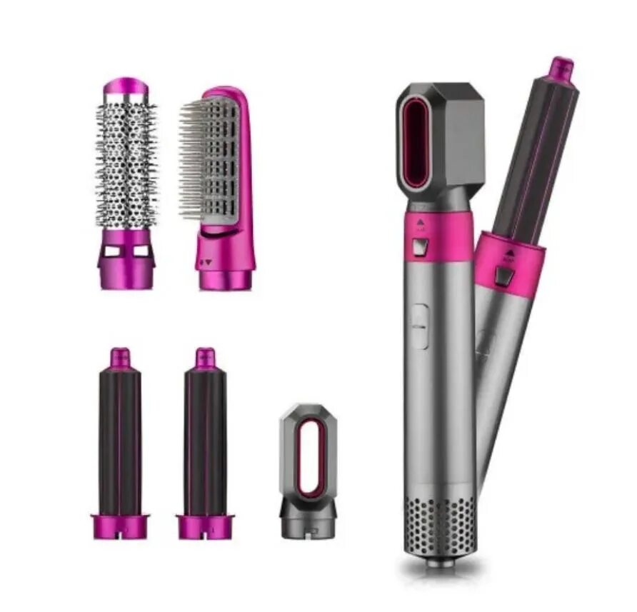 Стайлер 5в1 hot Air Styler. Мультистайлер для волос hot Air Styler 5 в 1. Фен мультистайлер для волос 5в1 hot Air Styler. Термощетка, фен-щетка для волос JD-230.