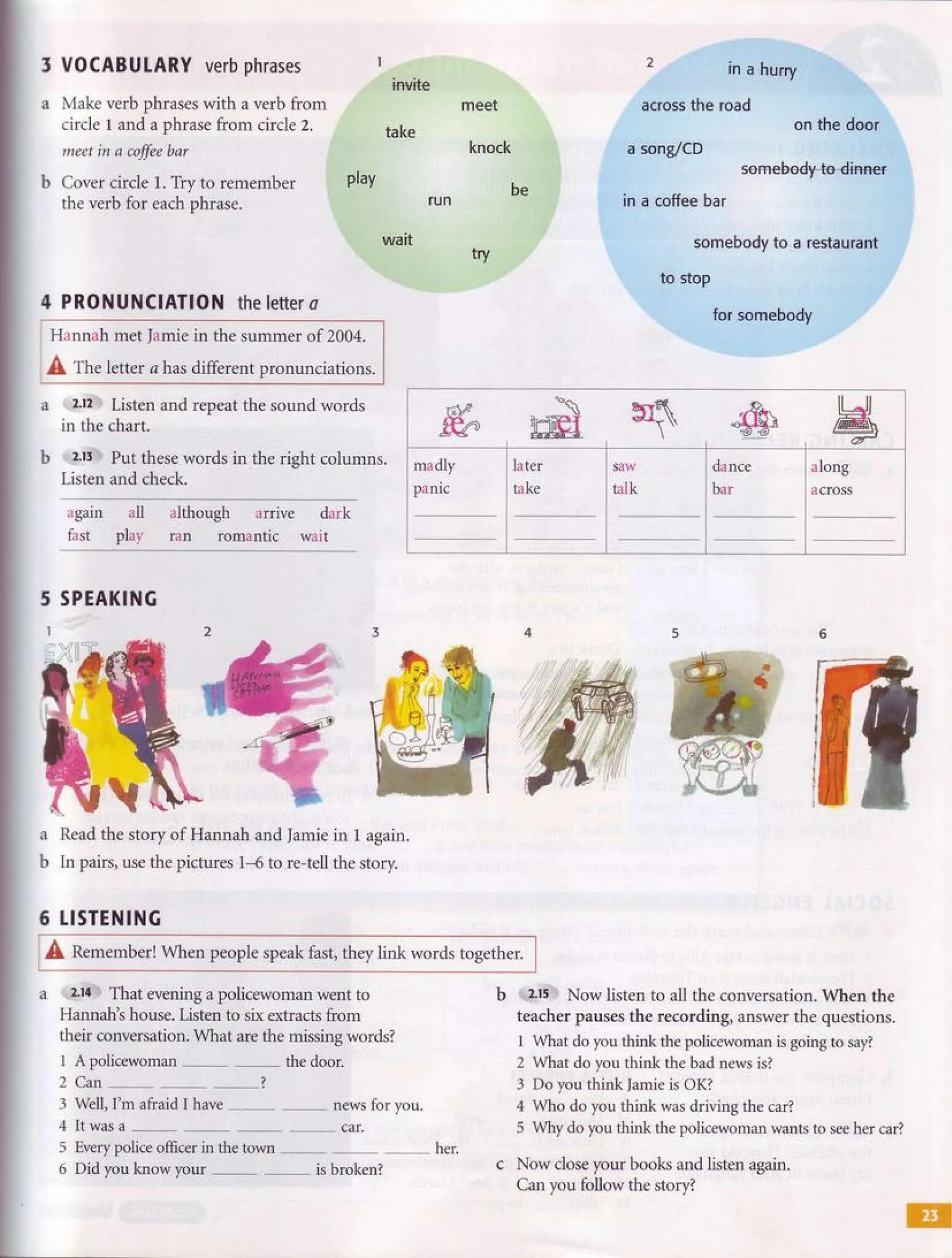 Verb phrases 2. Make verb phrases with a verb from circle 1 and a phrase from circle 2. Make verb phrases with a verb from circle 1 and a phrase from circle 2 meet in a Coffee Bar. Make verb phrases with a verb from circle and a phrase from circle. New English file SB (pre-INT) Clive Oxenden, Christina Latham-Koenig, Paul Seligson.