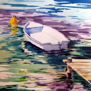 Пейзаж рисунок вода