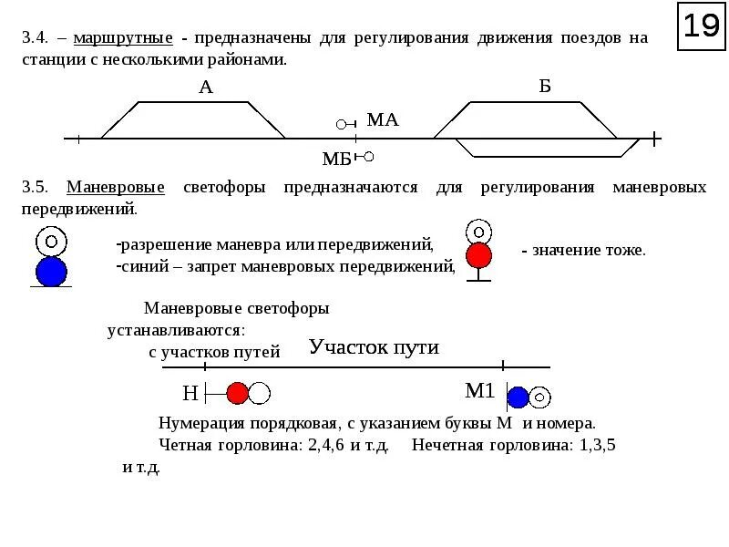 Четное направление движения поездов