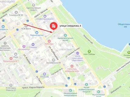 Карта улица свердлова