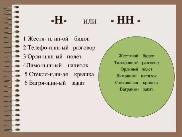 Н И НН В прилагательных упражнения. Багря(н,НН)А. Кова(н,НН)ая лестница. Жестя(н,НН)Ой ковш.