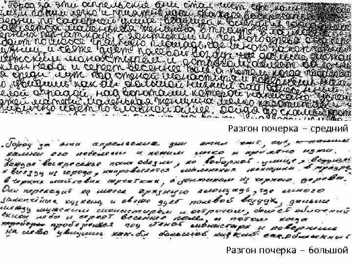 Средний почерк. Разгон почерка. разгон почерка криминалистика. размер и разгон почерка.