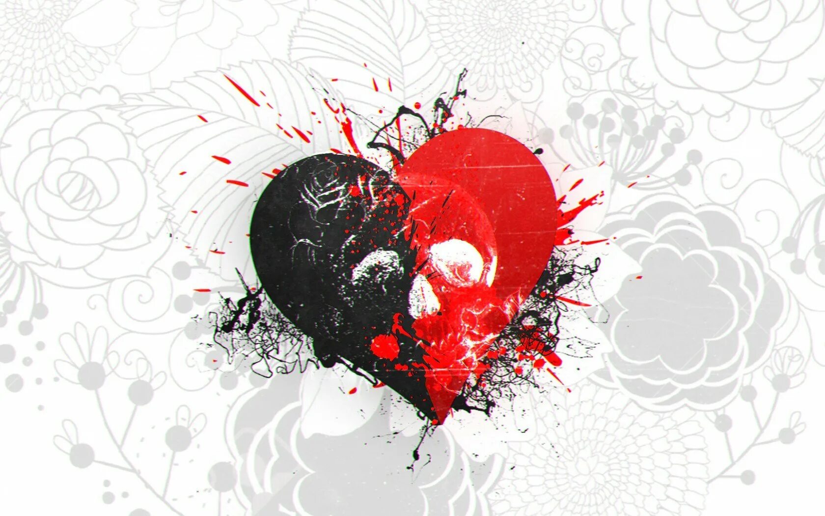 Сердце арт. Сердечко арт. Красный фон с сердечками.