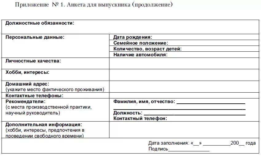 Бланк анкеты. Анкета на работу. Анкета для собеседования. Анкета при приеме на работу пример.