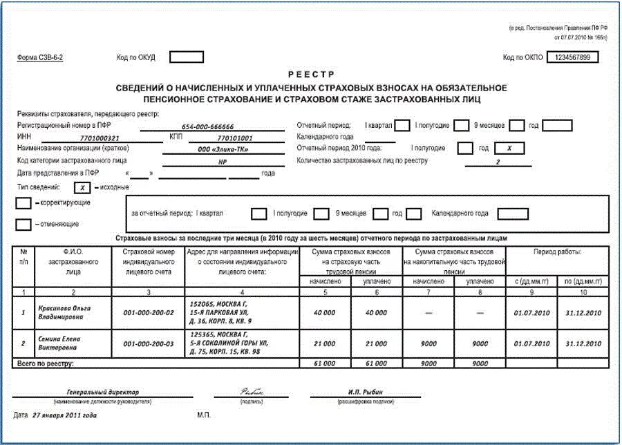 Форма 6 СЗИ из пенсионного фонда. Форма СЗВ. Справка СЗВ-ПФР. Индивидуальные сведения.
