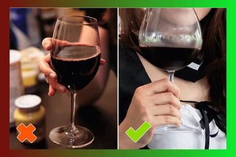 Как держать бокал с вином женщине