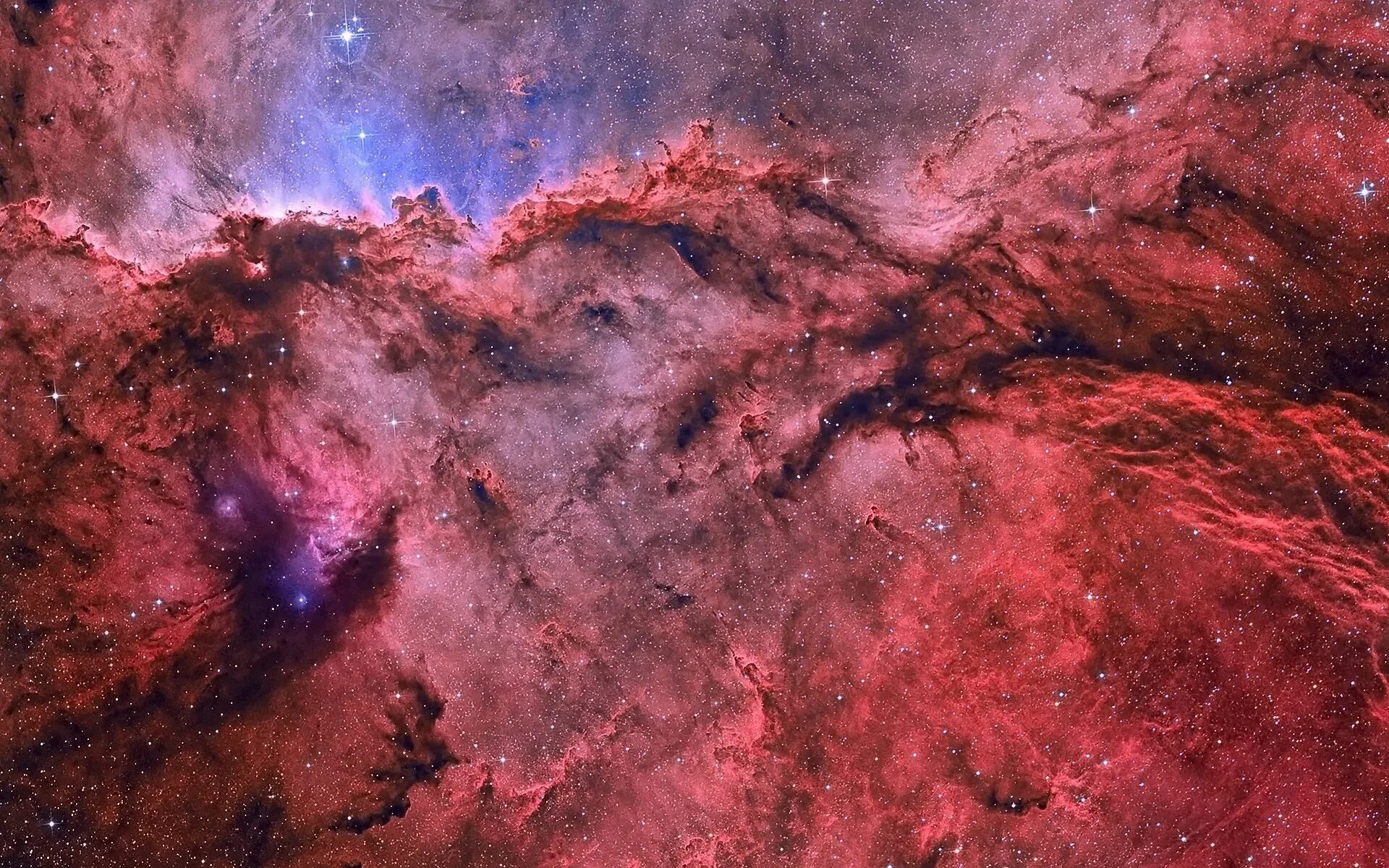 Туманность Андромеды Галактика. Эмиссионная туманность NGC 6188. Туманность Лисий мех. Космическая пыль.