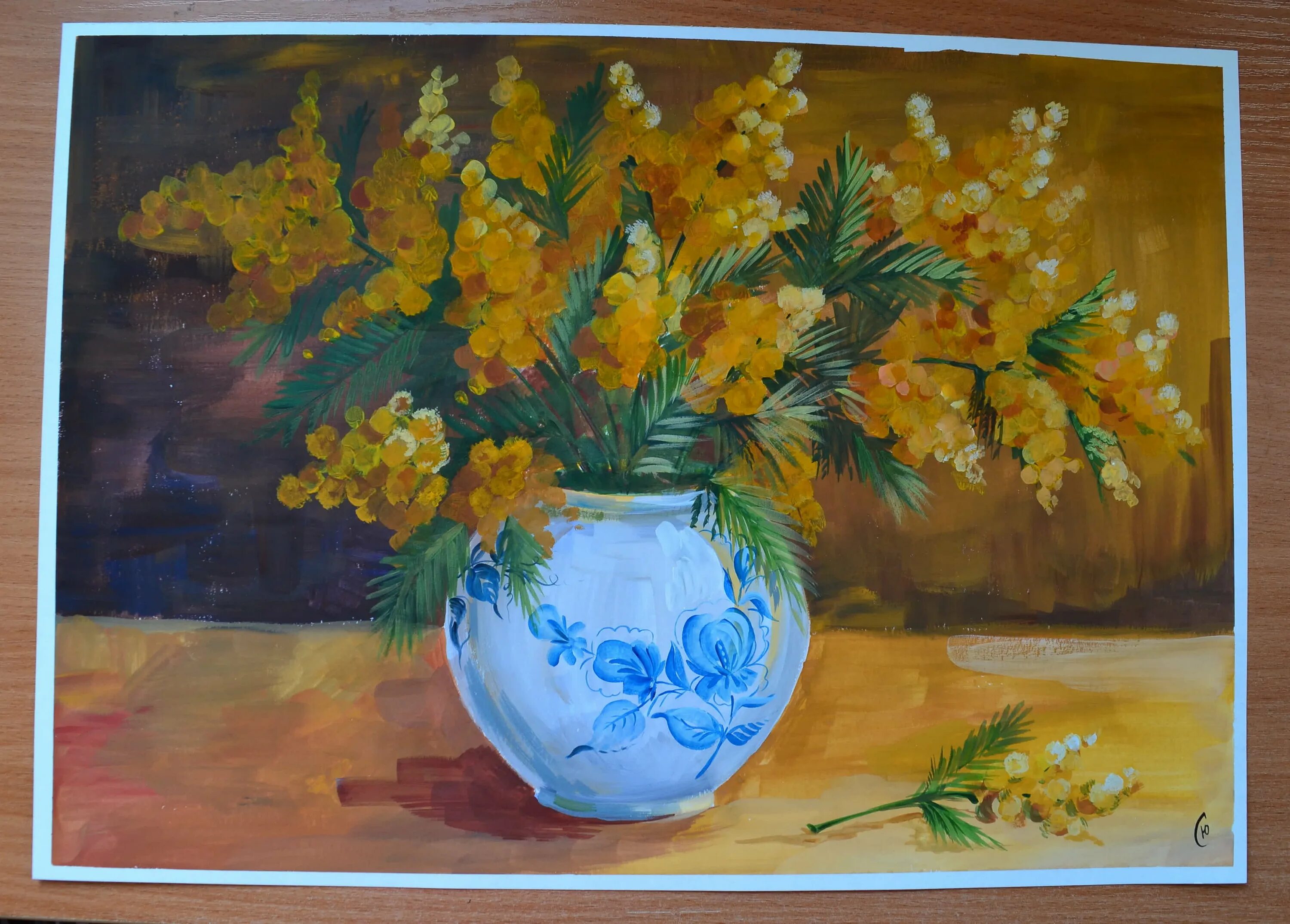 Ваза с мимозой. Мимоза акварель mimosa. Мимоза акрилом. Мимоза оригинальная живопись для детей. Мимоза картина маслом.