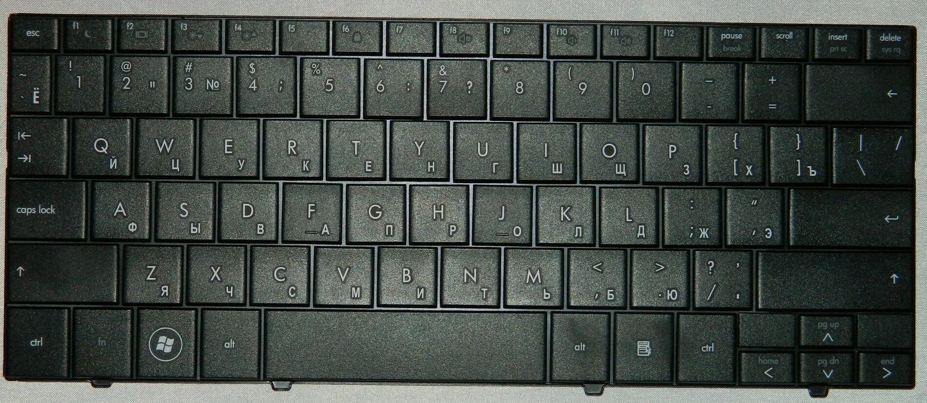 Раскладка клавиатуры Compaq. Раскладка клавиатуры фото крупным планом