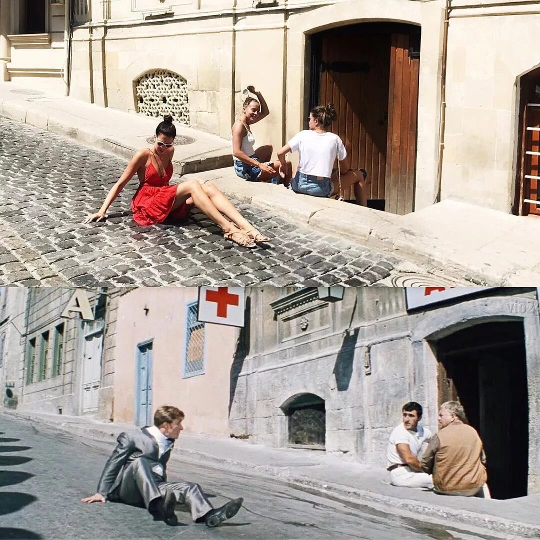 Где снимался эпизод. Улица черт побери бриллиантовая рука. Места съемок бриллиантовой руки в сочи. Баку бриллиантовая рука кадр. Где снимался эпизод.