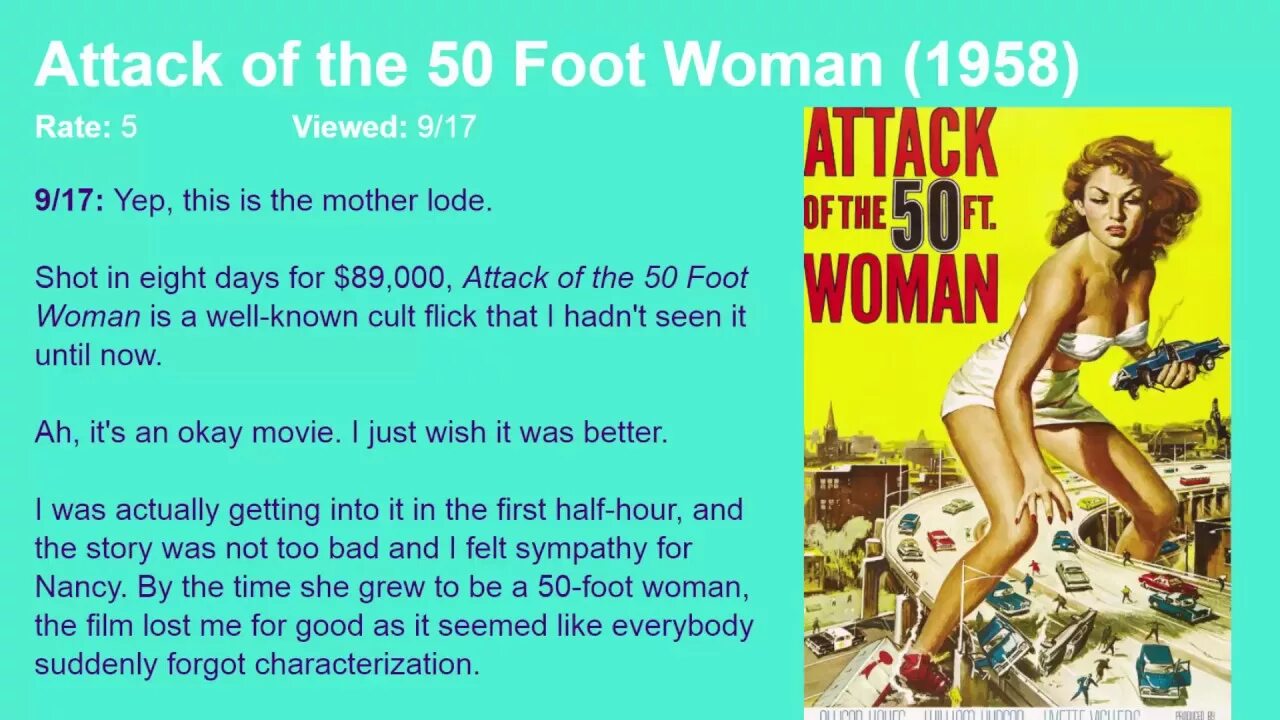 Картинка пятидесятифутовой женщины. Эллисон хэйс. The. Attack of the 50 foot. Woman.