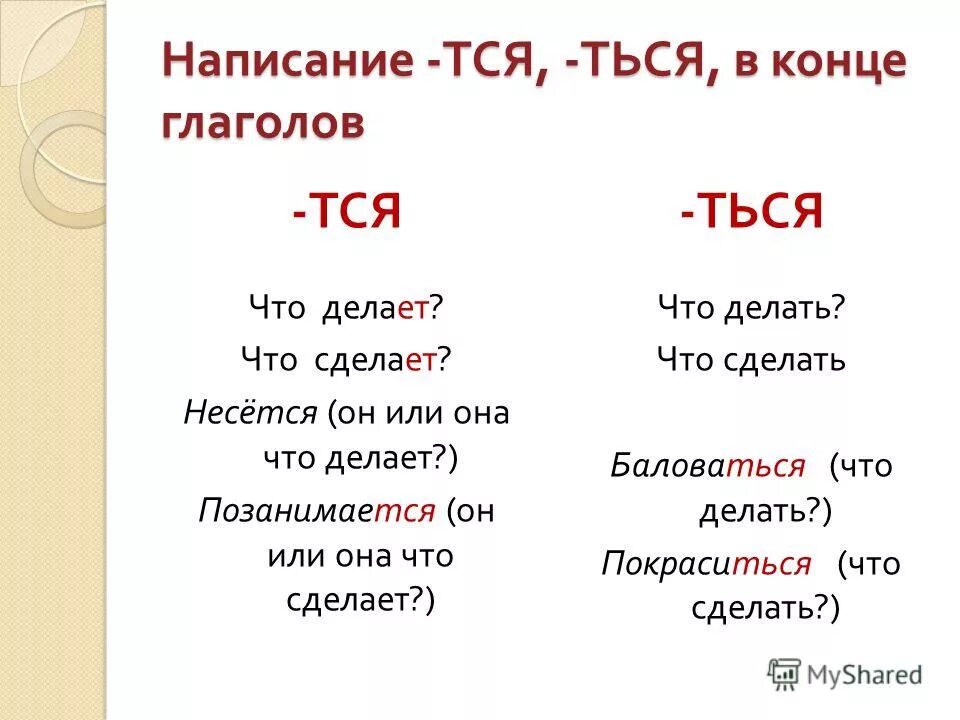 Правила на слово сделать