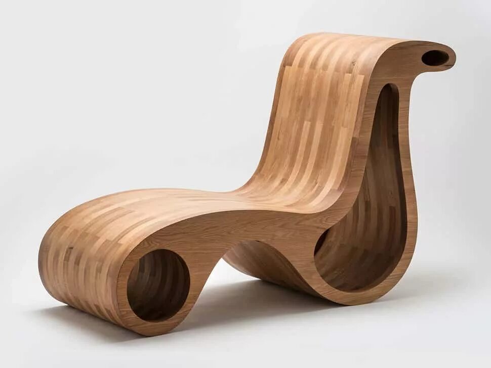 Wooden ru. Кресло Chaise Lounge. Дизайнерская мебель. Дизайнерские кресла из дерева. Необычная дизайнерская мебель.