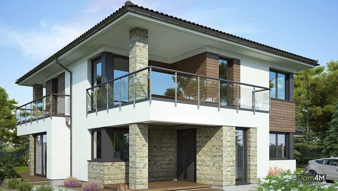 Двухэтажный дом с террасой. Современный коттедж. Современный дом. Двухэтажный балкон. Двухэтажный балкон.