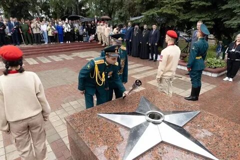 Открытие вечного огня в острове