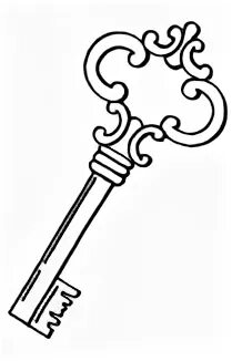 Ключ шаблон для вырезания распечатать Golden Key To Be Colored. Vector Trace Game. Stock Vector Illustration of chil