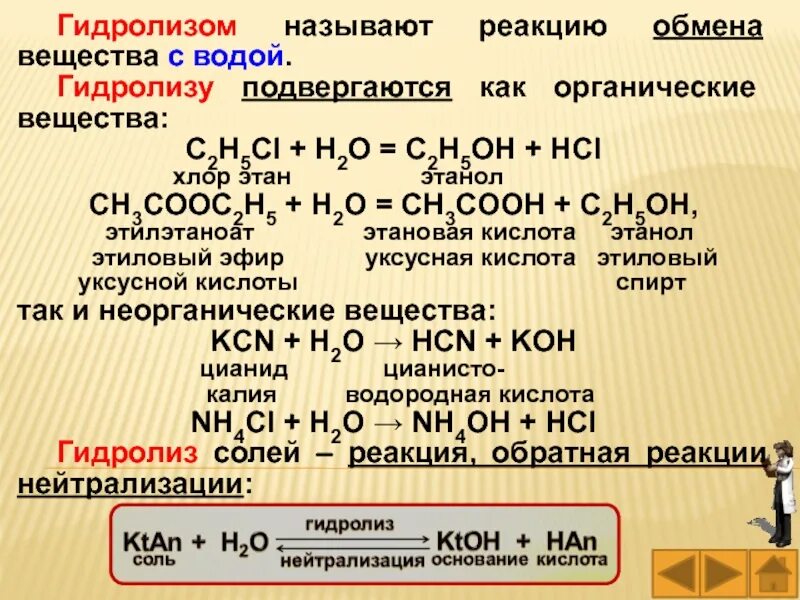 Гидролиз слова. Вода с органическими веществами реакции. Гидролиз органических соединений. Реакция гидролиза. Гидролиз как обменный процесс.