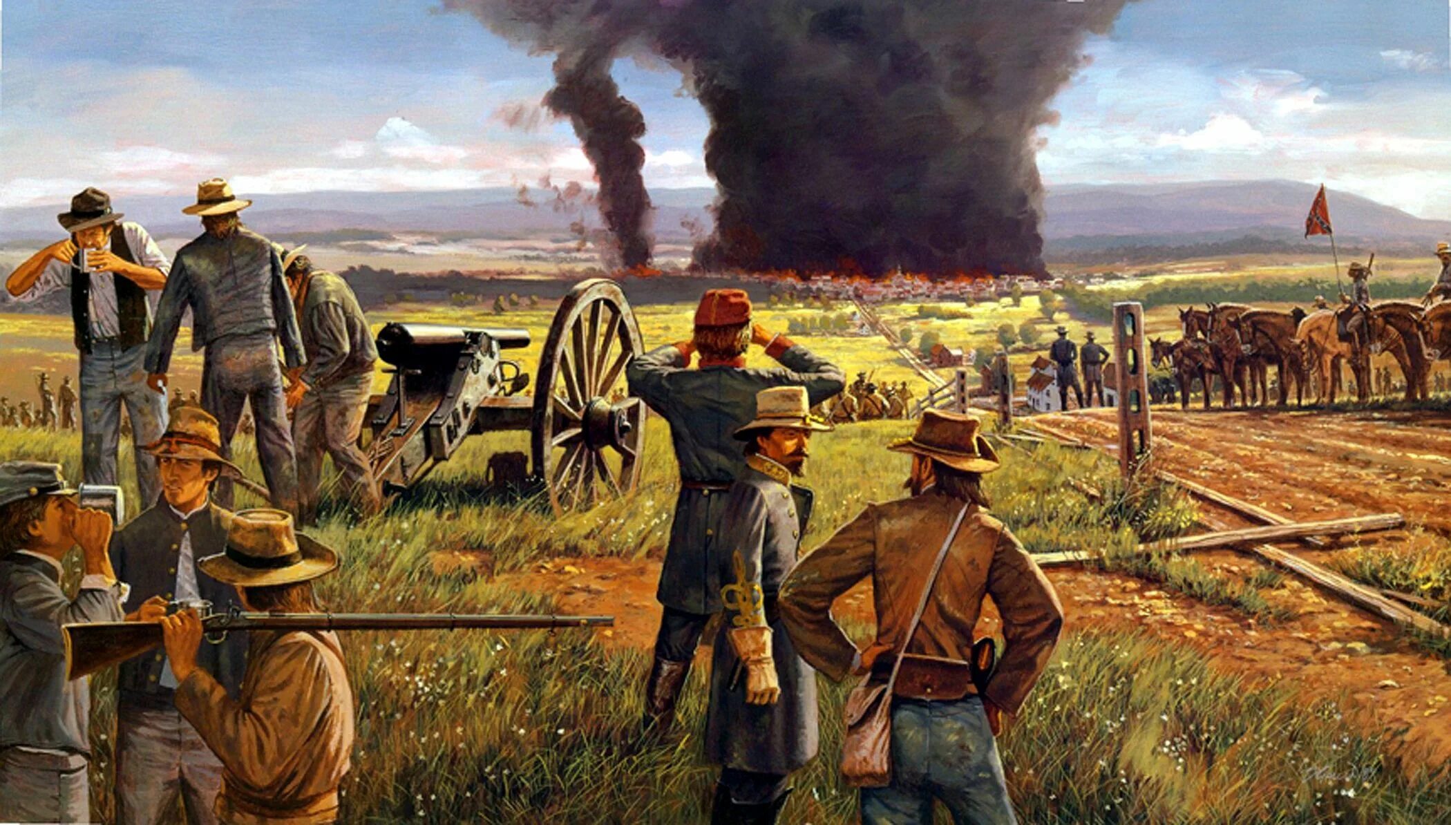 Конфликт между севером и югом сша. Гражданская война в сша 1961-1965. начало гражданской войны в сша 19 век. гражданская война в сша 1861-1865 артиллеристы южан. артиллерия конфедератов.