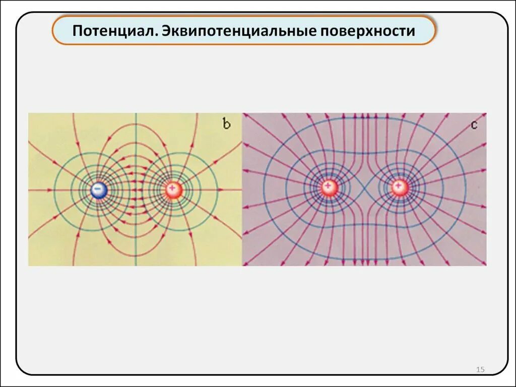 Эквипотенциальная поверхность потенциал электростатического поля. Эквипотенциальные поверхности электростатического поля. Эквипотенциальные линии электрического поля. Эквипотенциальные поверхности и силовые линии электрического поля. Силовые линии и эквипотенциальные линии поля точечного заряда.