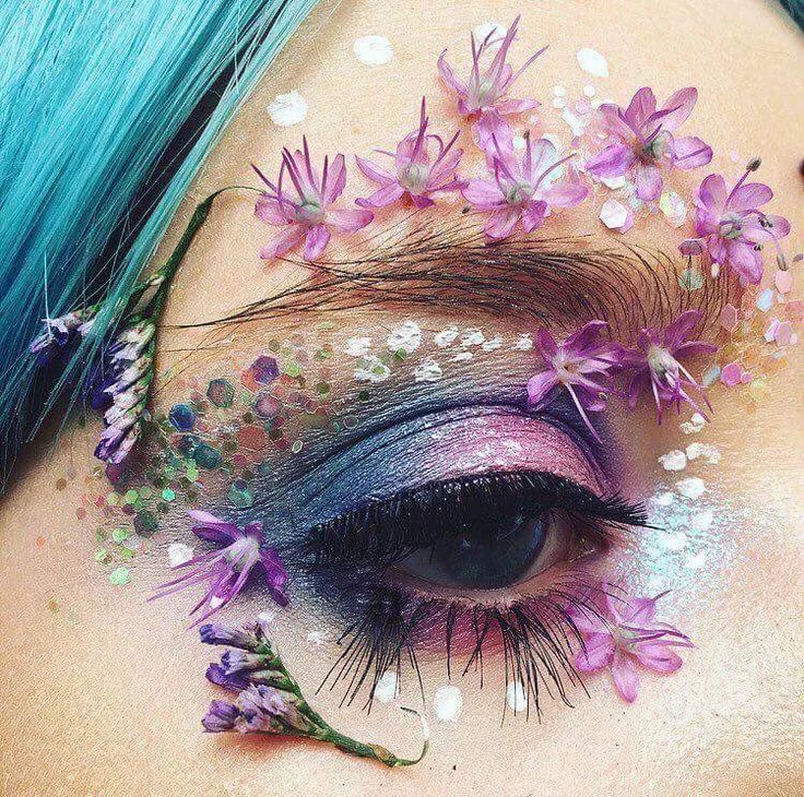 Extreme eye art. Flower makeup, Creative eye makeup, Eye makeup art