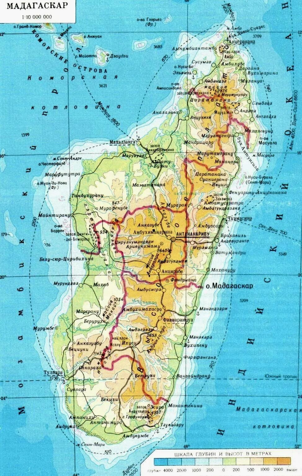 Где остров мадагаскар. Подробная карта Мадагаскара. Остров Мадагаскар на физической карте. Остров Мадагаскар на карте. Мадагаскар географическое положение на карте.