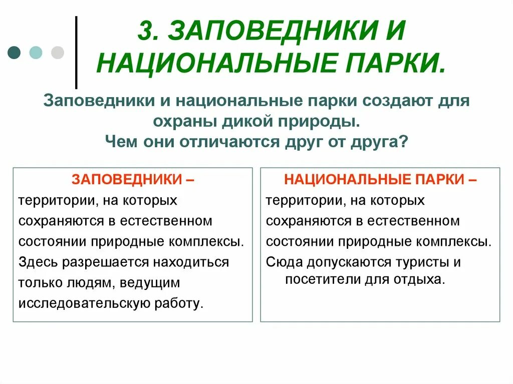 Различия заповедника и заказника и национальные парки. Отличие заповедника и национального парка. Заповедники и национальные парки в чем отличие. Сходства и различия заповедника и национального парка.