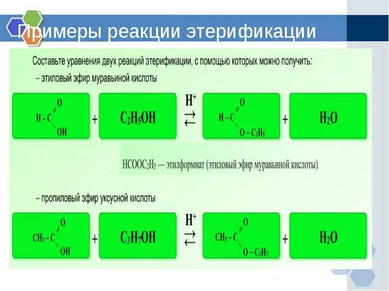 Составьте уравнения реакций этерификации. Этерификация примеры. реакция этерификации. уравнение этерификации. этерификация спиртов пример.