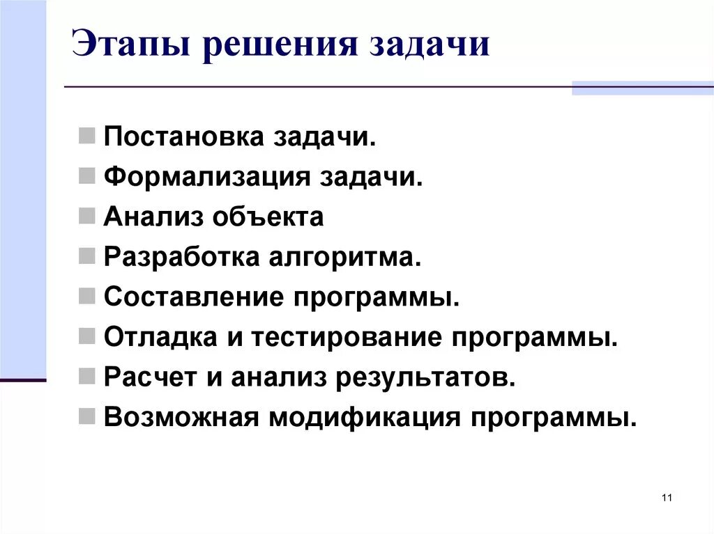 Этапы решения задачи программирования. Этапы решения задач. Этапы решения задач Информатика. Постановка задачи формализация разработка алгоритма. Этапы решения задач алгоритмов.