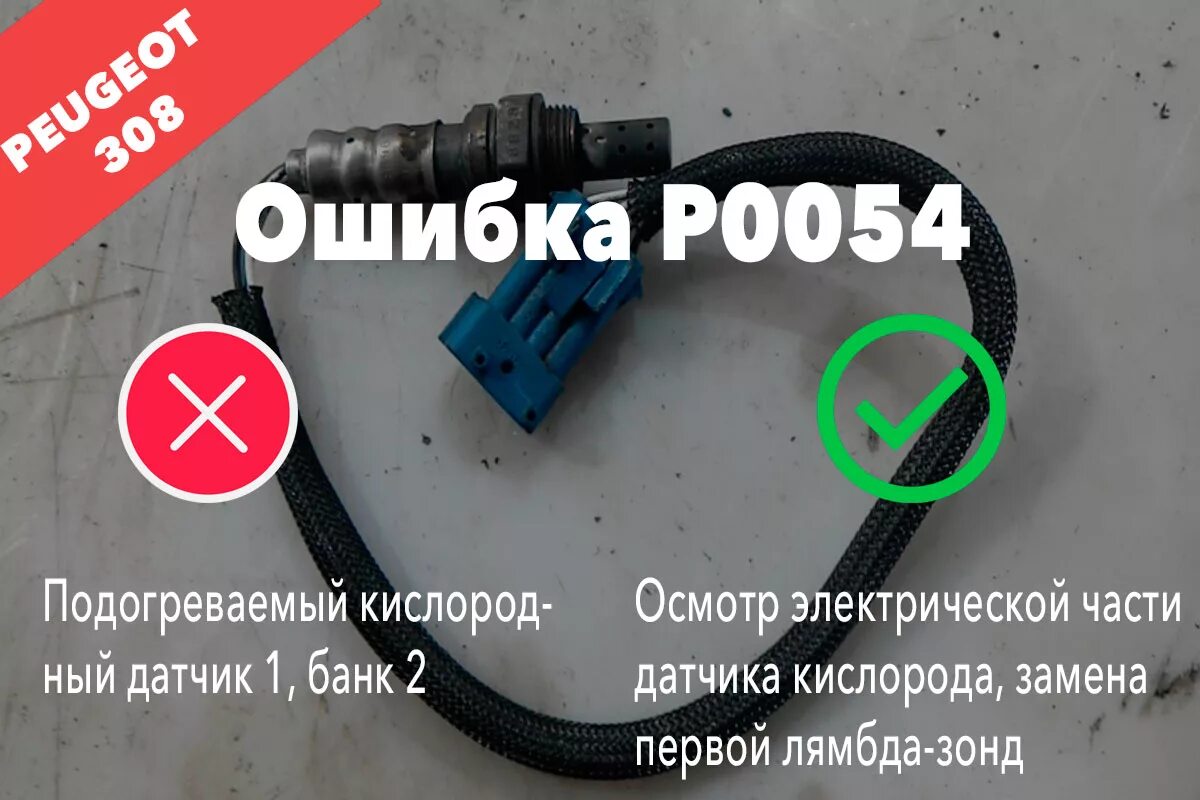 Пежо 308 разъем 2 го кислородного датчика. P0054 – подогреваемый кислородный датчик 1, банк 2 Пежо 308. Пежо 308 банк 1 датчик 2. Подогреваемый кислородный датчик 1, банк 2 - сопротивление нагревателя. Датчика кислорода bank 1 датчик 2