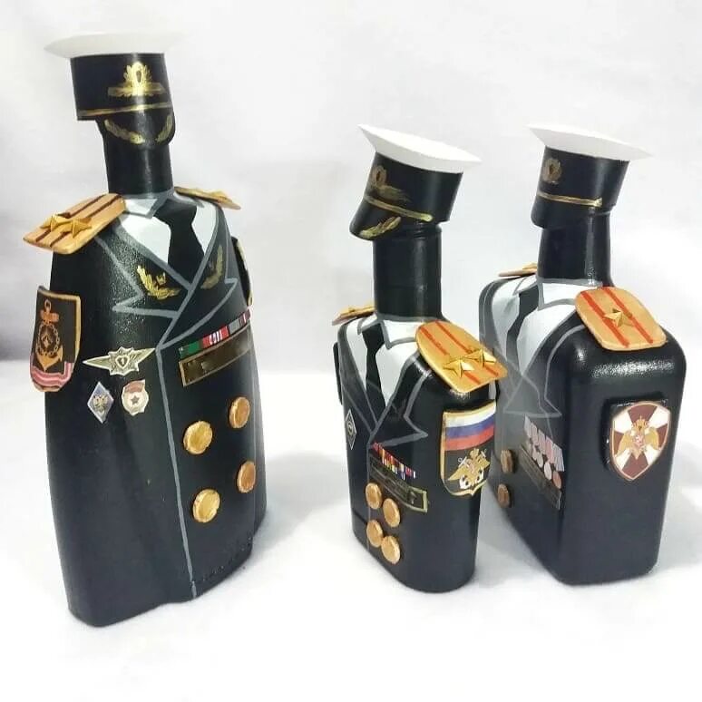 Оформить бутылку в виде