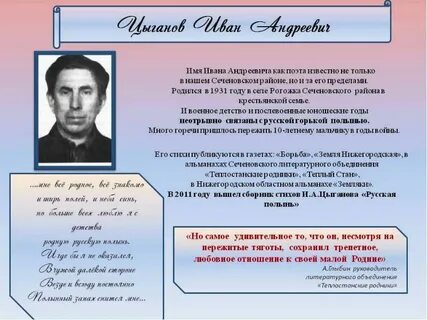 Писатели и поэты родного