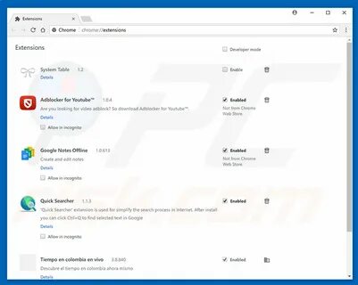 Enable quick chrome