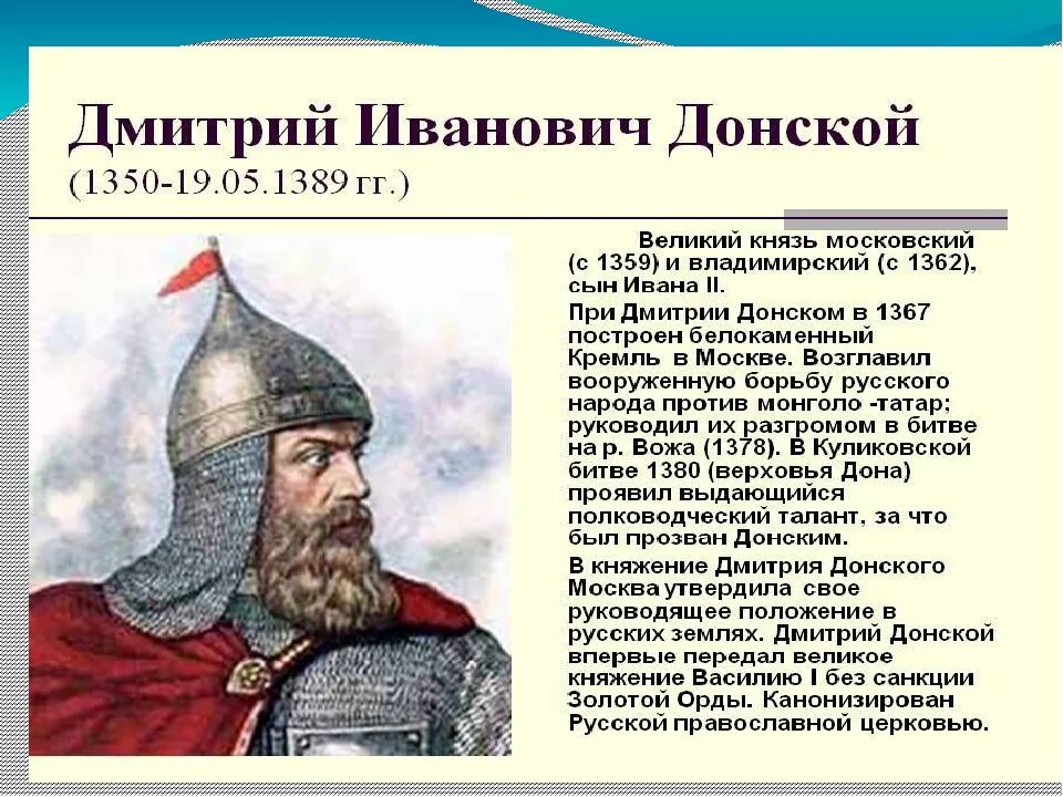 Современником дмитрия донского был. Современником дмитрия донского был
