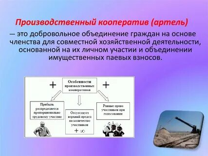 Добровольное объединение граждан для совместной производственной