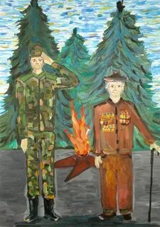 Рисунок военному на новый год