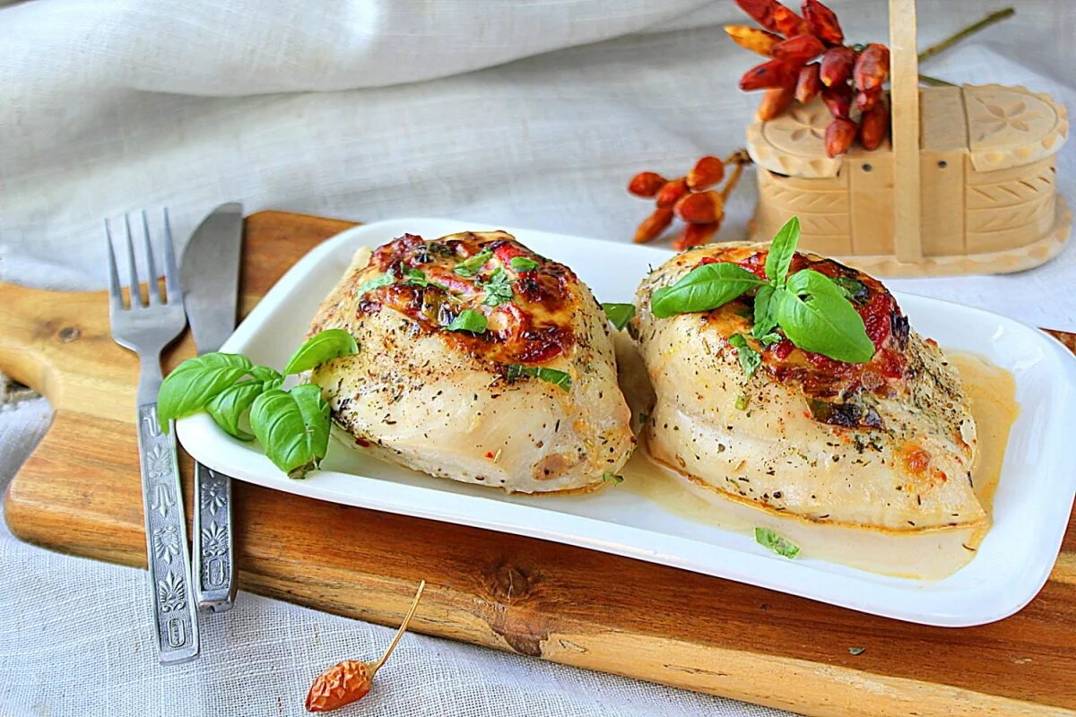 Кармашки из куриного филе