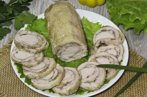 Рулет из окорочка курицы