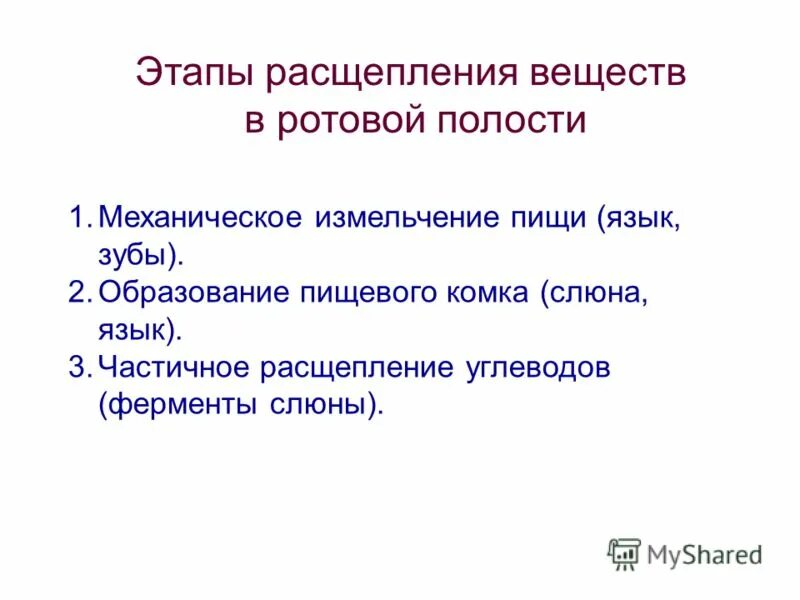 Вещества расщепляющиеся ферментами слюны. Этапы расщепления веществ в ротовой полости. Обработка пищи в ротовой полости. Ферменты и вещества в ротовой полости. Этапы обработки пищи в ротовой полости.